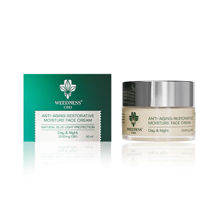 Crema facial antiedad 24h | 1000mg CBD 50ml