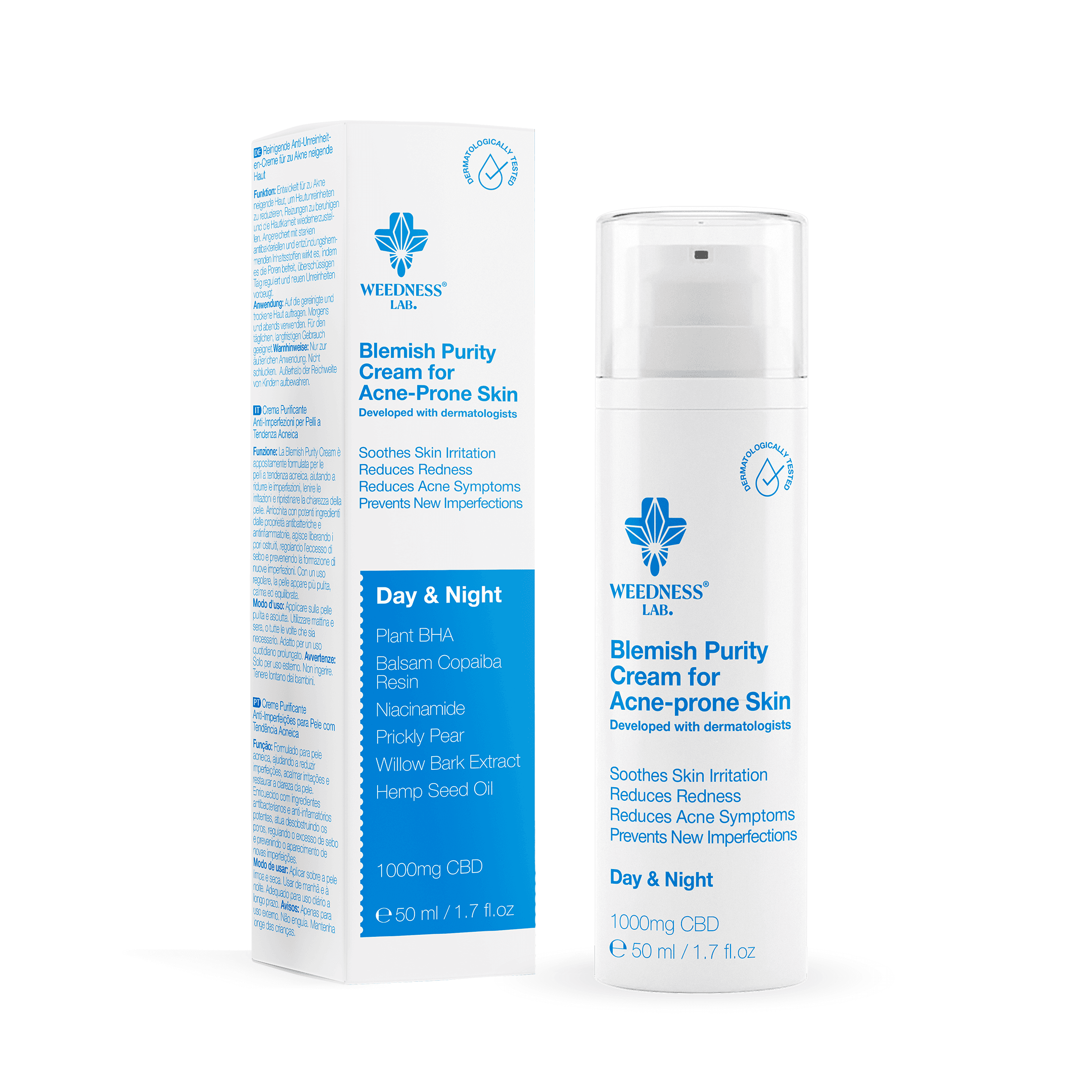 Crema CBD purificante para pieles propensas al acné