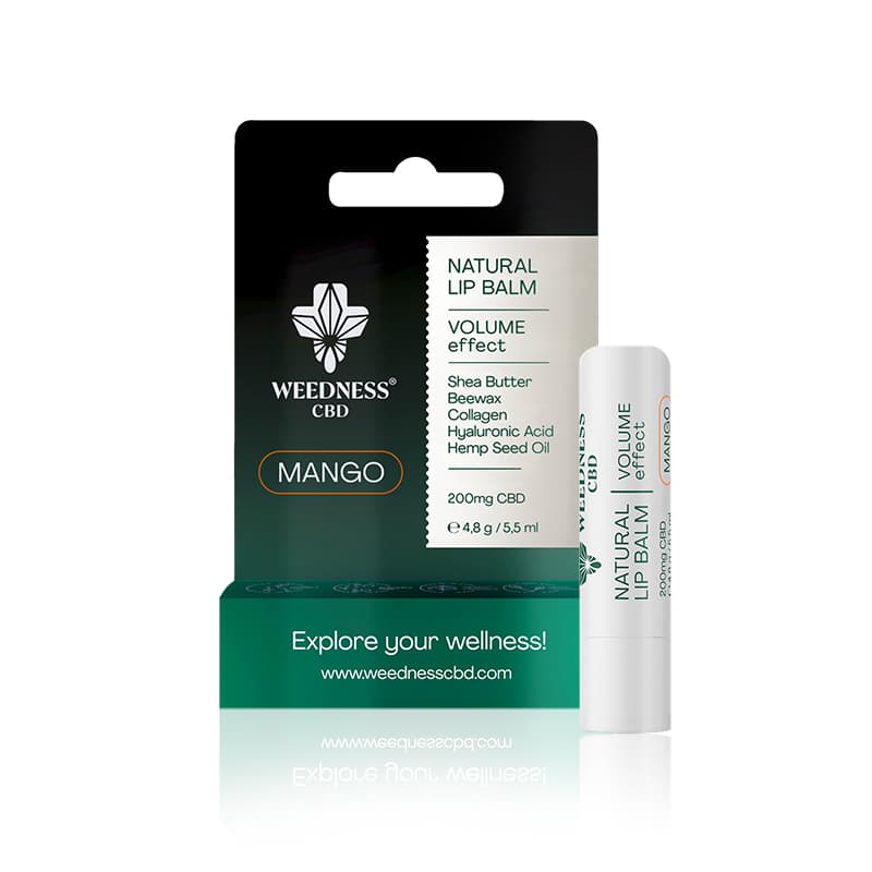 Bálsamo Labial Natural con efecto volumen 4% CBD (Mango)