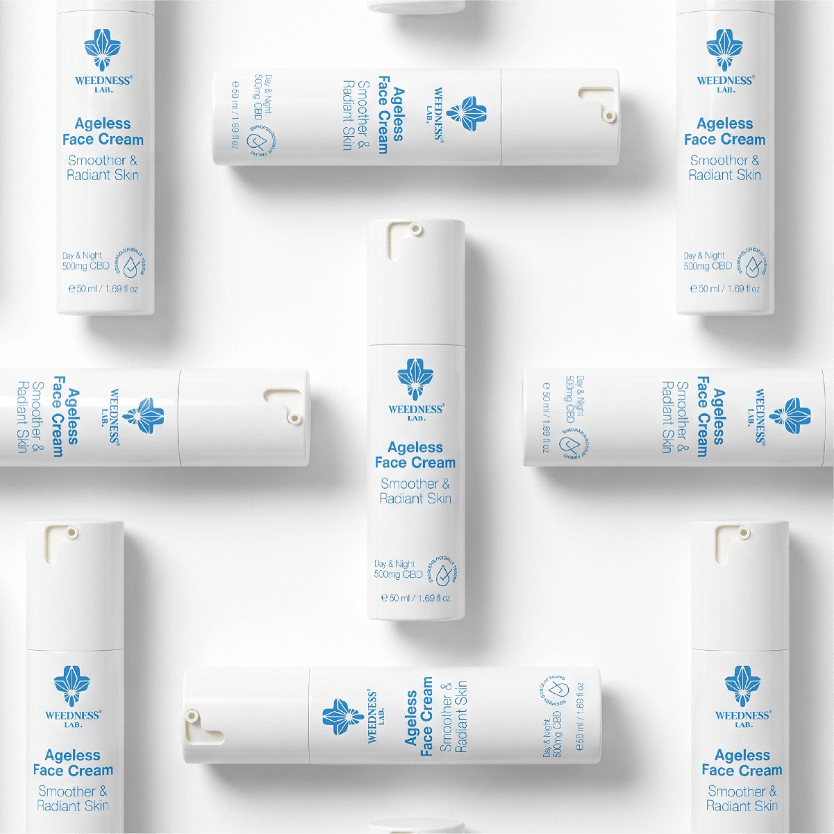 Crema facial antiedad 24h | 500mg CBD 50ml
