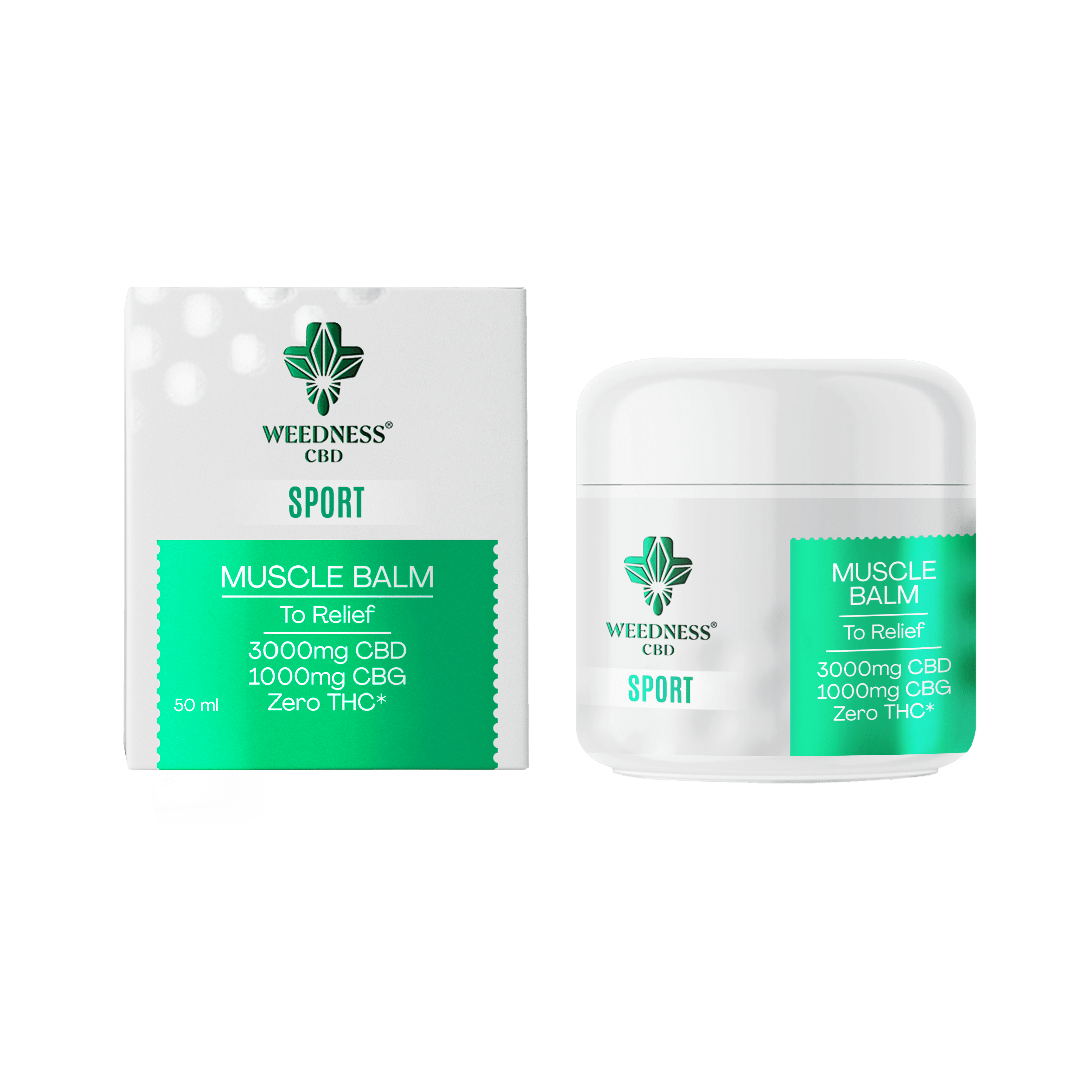 Sport Bálsamo de alivio muscular 3000mg CBD y 1000mg CBG