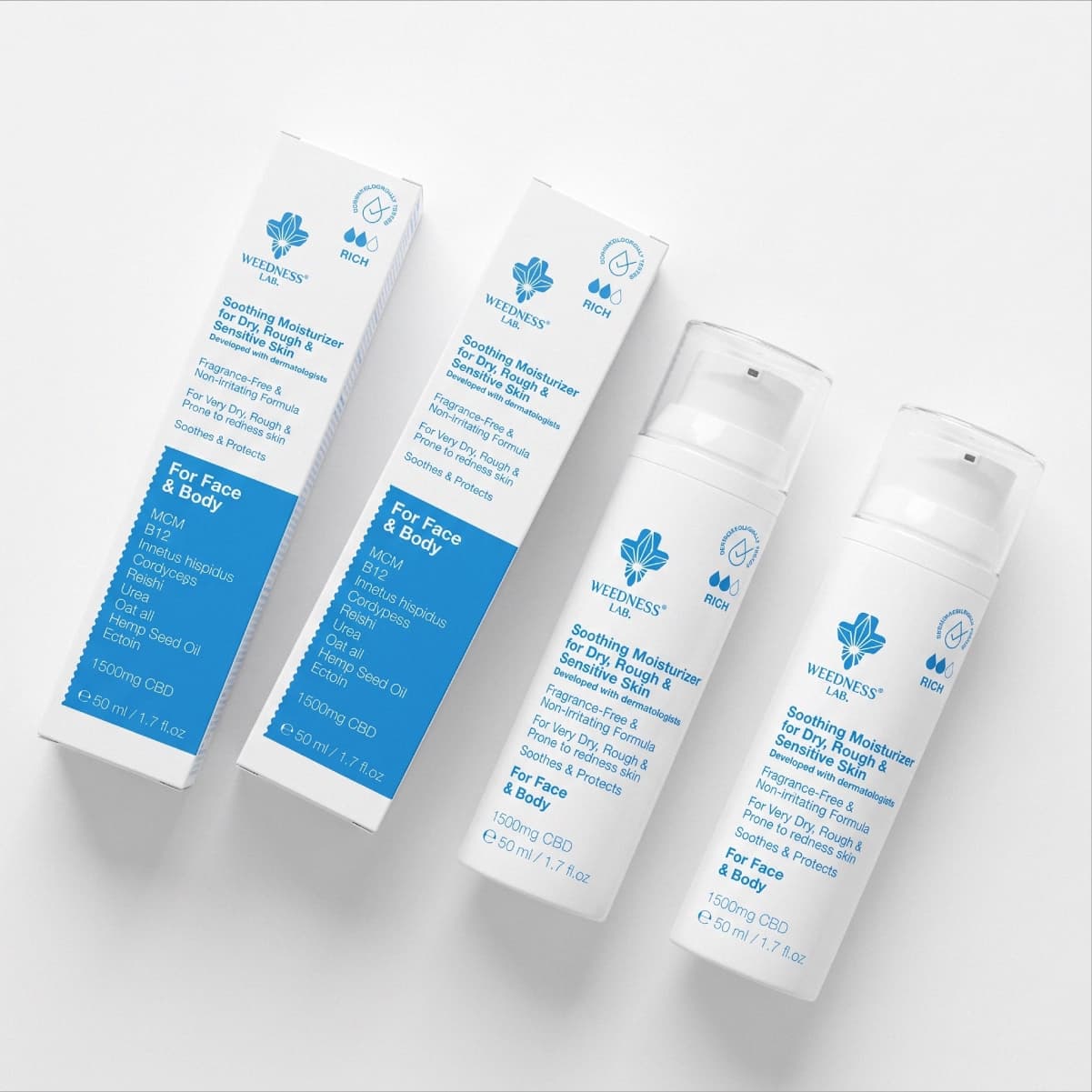 Crema reparadora de CBD para piel seca, descamada y con tendencia a la psoriasis.