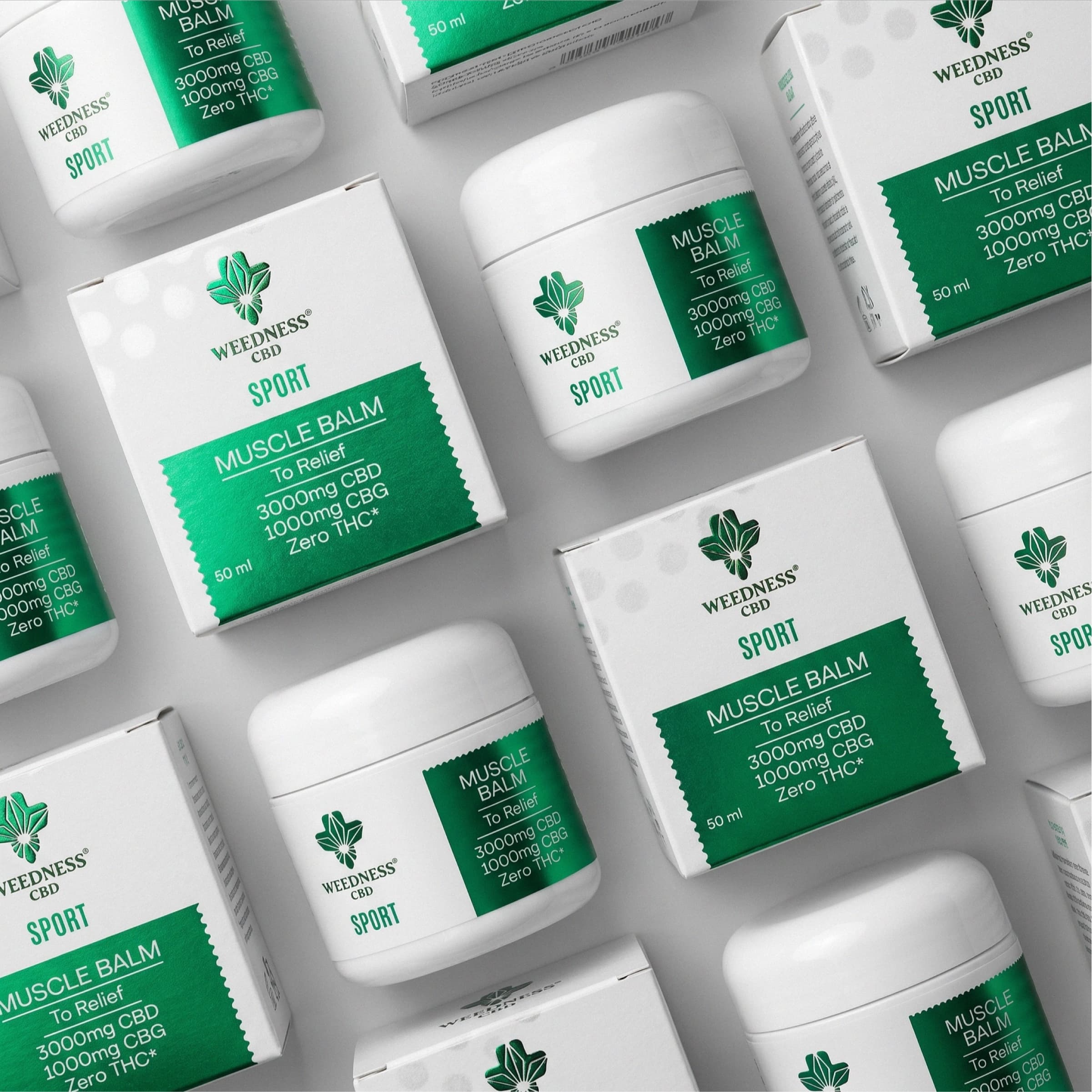 Sport Bálsamo de alivio muscular 3000mg CBD y 1000mg CBG