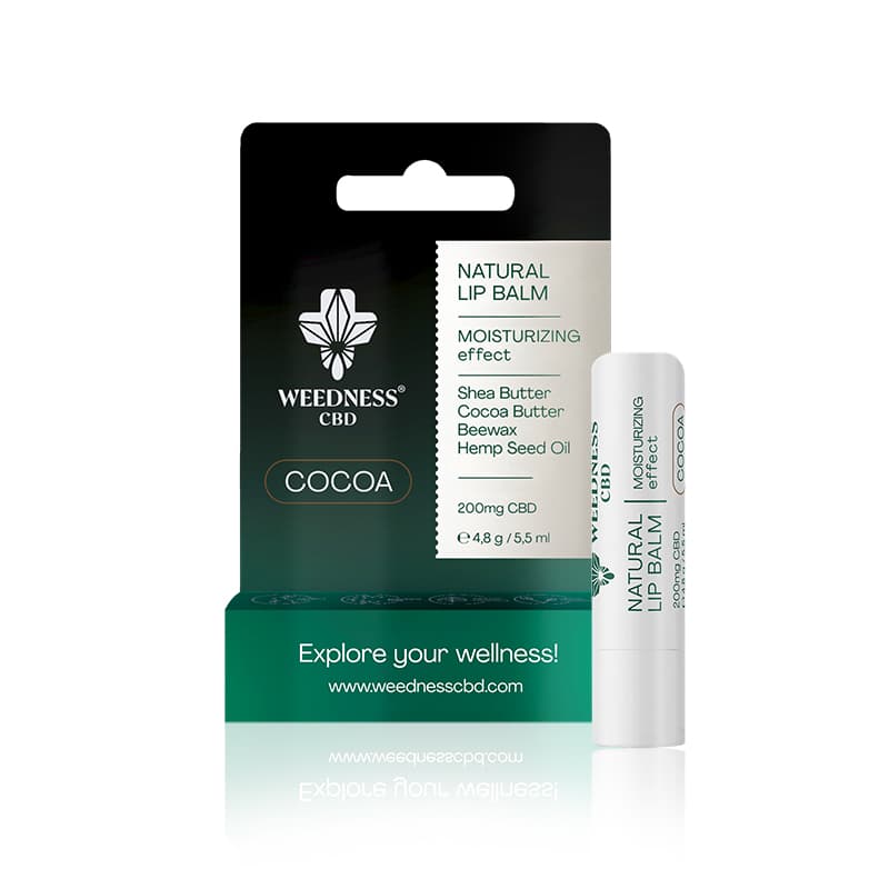 Bálsamo Labial Natural con efecto hidratante 4% CBD (Cacao)