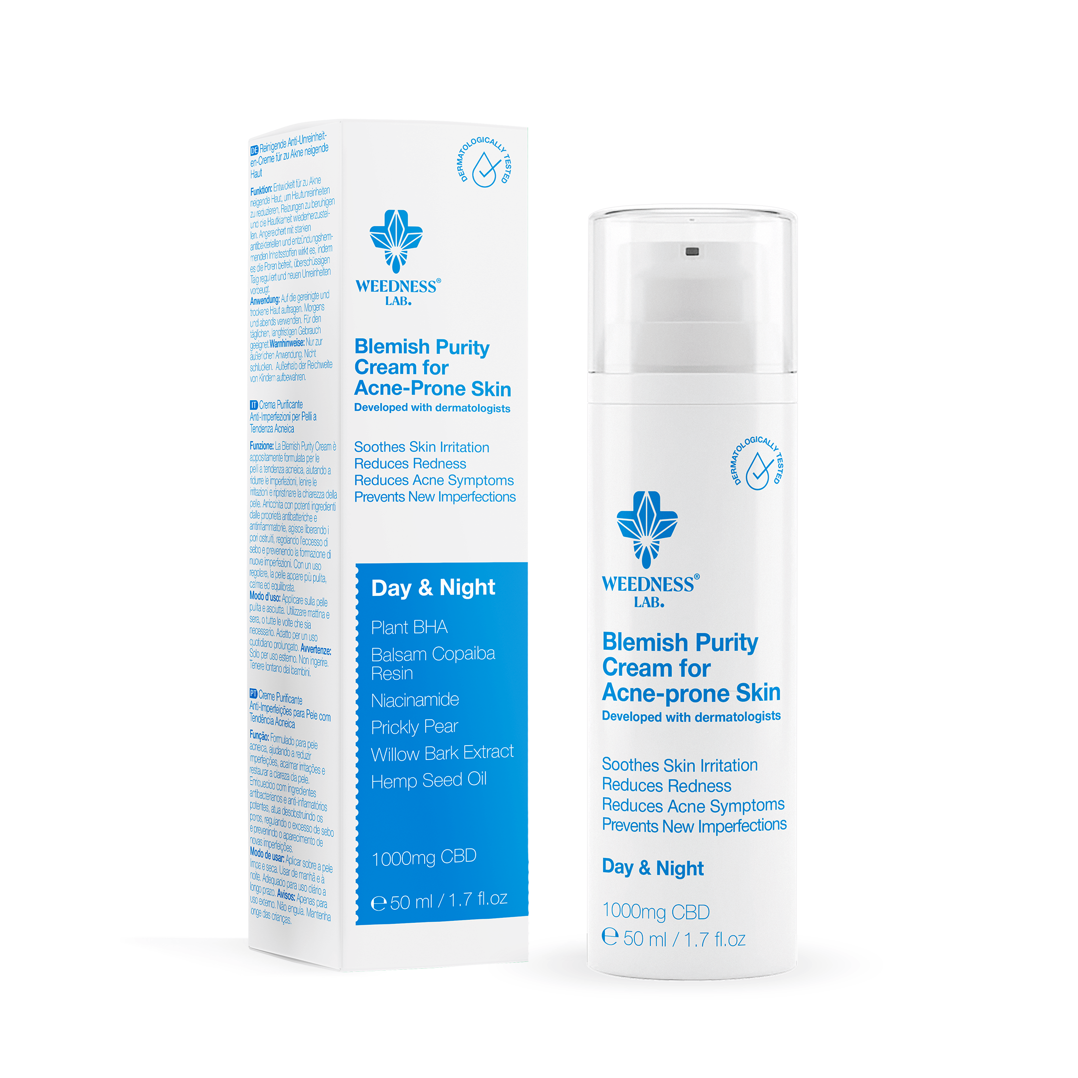 Crema CBD purificante para pieles propensas al acné