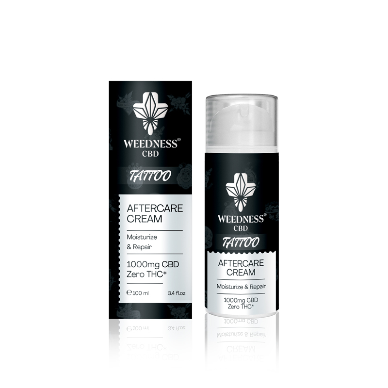Crema reparadora para tatuajes frescos con 1000mg CBD 100ml